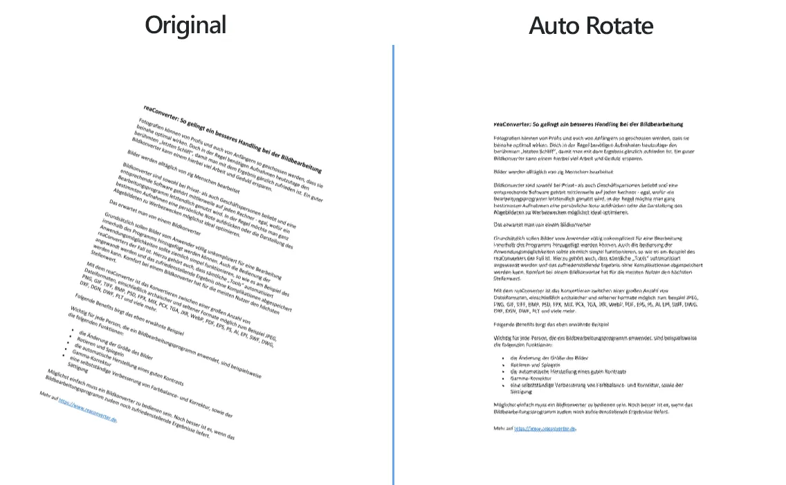How to automatically rotate images with reaConverter